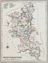 Load image into Gallery viewer, Buckinghamshire - Antique Map by JC Walker 1850
