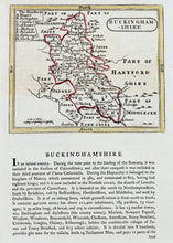 Load image into Gallery viewer, Buckinghamshire - Antique Map with Historical Statistics by Seller/Grose circa 1785
