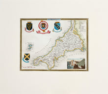 Load image into Gallery viewer, Cornwall - Antique Map by Thomas Moule circa 1836
