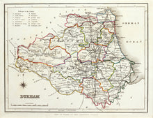Load image into Gallery viewer, Durham - Antique Map by T Starling circa 1848
