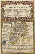 Load image into Gallery viewer, The Road from Salisbury to Campden - Antique Map by Owen/Bowen circa 1720
