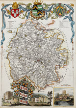 Load image into Gallery viewer, Herefordshire - Antique Map by Thomas Moule circa 1842
