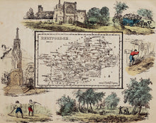 Load image into Gallery viewer, Hertfordshire - Antique Map by R Ramble circa 1845
