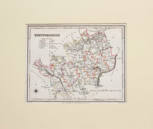 Load image into Gallery viewer, Hertfordshire - Antique Map by JC Walker circa 1848
