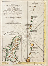 Load image into Gallery viewer, Carte de lArchipel de St Lazare ou les Isles Marianes Marianas Islands - Antique Map, circa 1752
