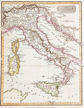 Load image into Gallery viewer, &#39;Italy&#39; - Antique Map, circa 1815
