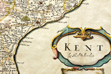 Load image into Gallery viewer, Map of Kent - by Robert Morden 1695
