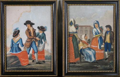 Costumes of Tuscany - A Pair of Antique Etchings circa 1796