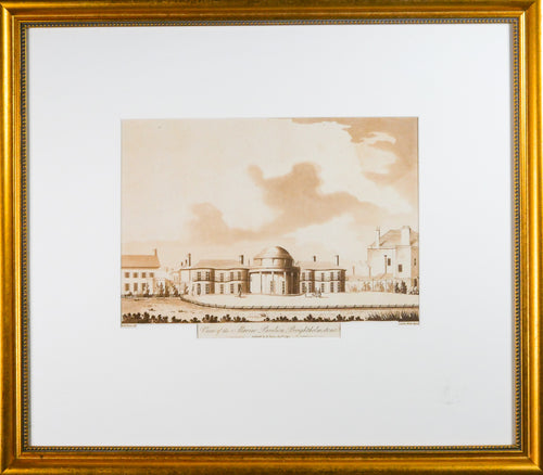 View of the Marine Pavilion, Brighthelmstone - Antique Aquatint 1792