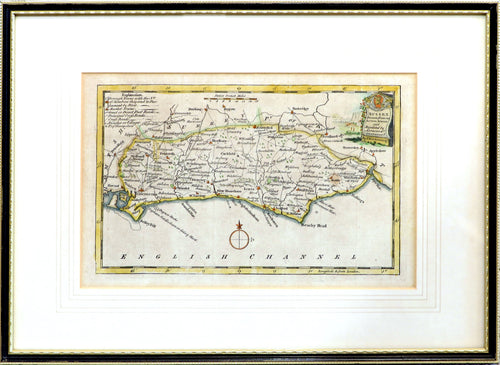 Map of Sussex - Antique Map by Thomas Kitchin circa 1786