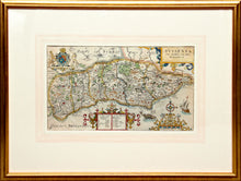 Load image into Gallery viewer, Sussexia Sive Southsex. Olim Pars Regnorum - Antique Map of Sussex 1637
