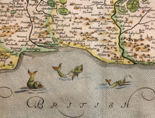Load image into Gallery viewer, A New Map of Sussex Corrected and Amended Rare Map circa 1685
