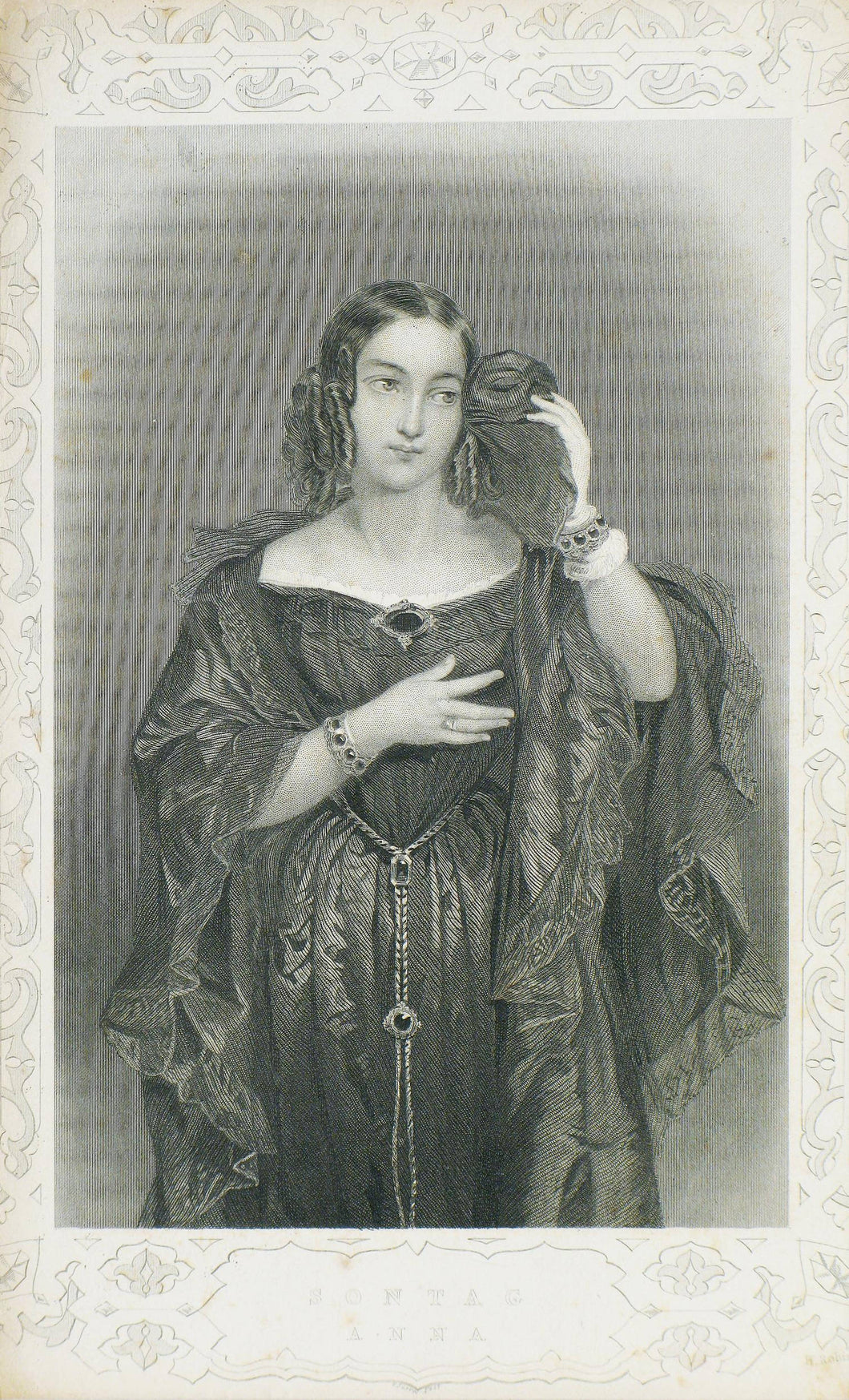Sontag - Anna - Steel Engraving circa 1850