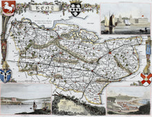 Load image into Gallery viewer, Kent - Antique Map by Thomas Moule circa 1848
