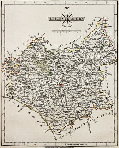 Leicestershire - Antique Map by John Cary 1792