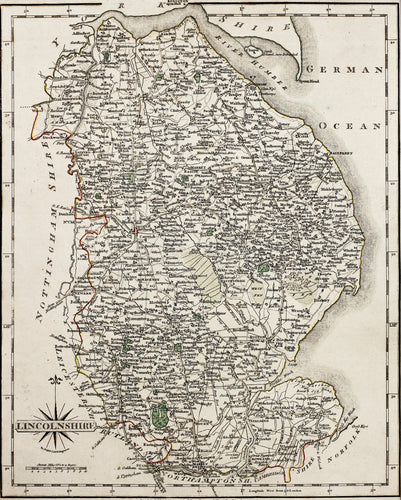 Lincolnshire - Antique Map by John Cary 1793