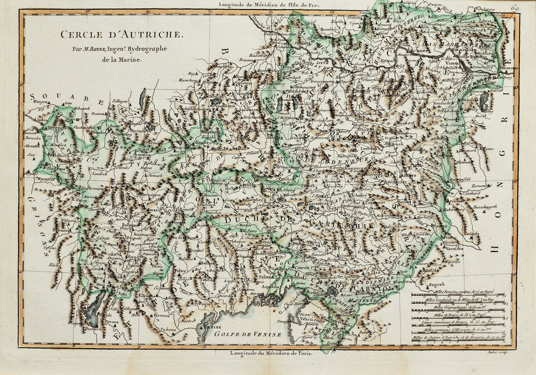 Cercle dAutriche - Antique Map circa 1780