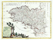 Load image into Gallery viewer, Brittany - Antique Map circa 1777

