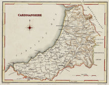 Load image into Gallery viewer, Cardiganshire - Antique Map by J&amp;C Walker circa 1830s
