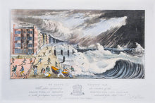 Load image into Gallery viewer, Chain Pier at Brighton During the Late Tempest - Antique Aquatint circa 1880
