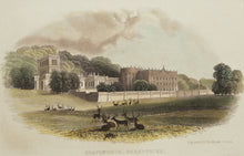 Load image into Gallery viewer, Chatsworth Derbyshire - Antique Steel Engraving circa 1860
