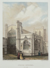 Load image into Gallery viewer, Chester Cathedral South West View - Antique Steel Engraving circa 1842
