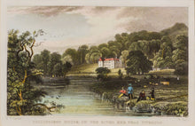 Load image into Gallery viewer, Collipriest House on the River Exe near Tiverton - Antique Steel Engraving circa 1836
