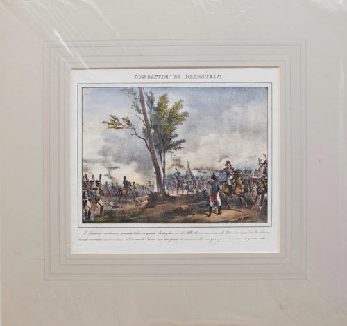 Combattimento Di Diersteim - Antique Lithograph circa 1820
