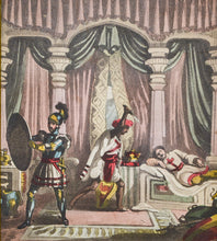 Load image into Gallery viewer, Crusader Attacked by a Moor - Antique Aquatint circa 1830
