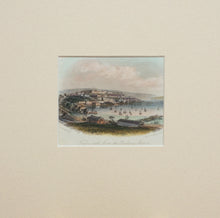 Load image into Gallery viewer, Falmouth from the Railway Station - Antique Steel Engraving circa 1850
