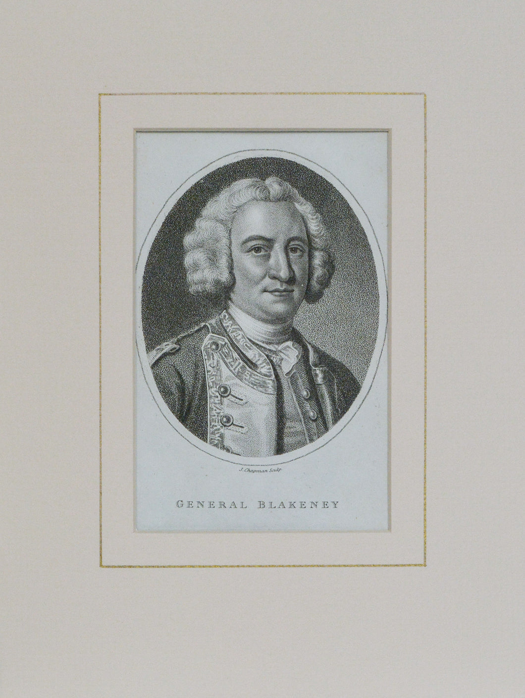 General Blakeney - Antique Stipple Engraving circa 1795