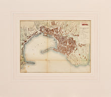 Load image into Gallery viewer, Genoa - Antique Map circa 1870
