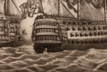 Load image into Gallery viewer, &#39;Glorious 1st of June&#39; Mezzotint of The Battle of Ushant 1794
