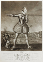 Load image into Gallery viewer, Henry Prince of Wales Exercising with a Lance - Mezzotint circa 1800
