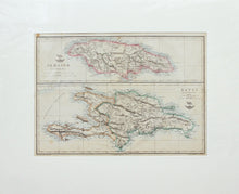 Load image into Gallery viewer, Jamaica and Hayti - Antique Map circa 1863
