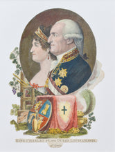 Load image into Gallery viewer, King Charles IV and Queen Louisa Maria of Spain - Antique Stipple Engraving circa 1800
