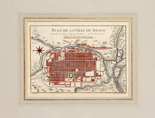 Load image into Gallery viewer, Antique Plan of Kyoto by Bellin circa 1750s
