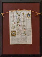 Load image into Gallery viewer, The Road from London to Chichester - Antique Route Map circa 1720
