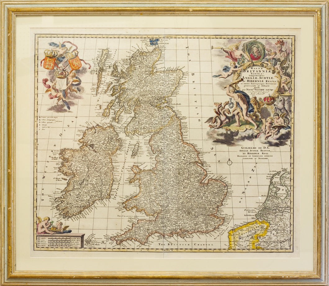 Early Map of Great Britain - Antique Map by Visscher circa 1690