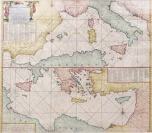 Load image into Gallery viewer, Middellandsche Zee - Map of the Mediterranean Sea circa 1682-6
