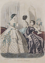 Load image into Gallery viewer, Le Monde Elegant - Antique Fashion Print 1862
