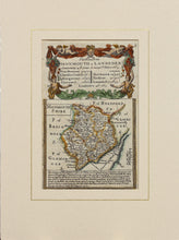 Load image into Gallery viewer, The Road from Monmouth to Lanbeder - Antique Map by Owen/Bowen circa 1720
