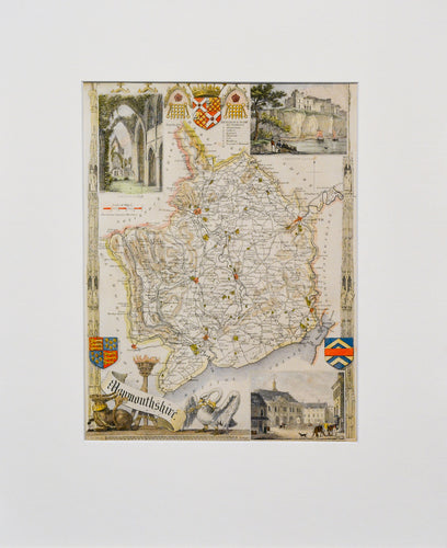 Monmouthshire - Antique Map by Thomas Moule circa 1838 - 46