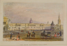 Load image into Gallery viewer, The New National Gallery - Antique Steel Engraving circa 1858
