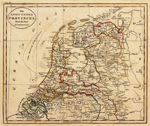 Antique Map of the Netherlands, circa 1815