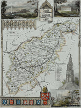 Load image into Gallery viewer, Northamptonshire - Antique Map by Thomas Moule circa 1848

