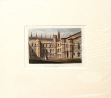 Load image into Gallery viewer, Old Court Kings College Cambridge - Antique Steel Engraving circa 1858
