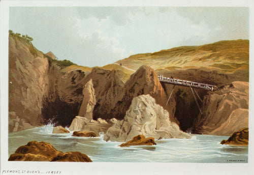 Plemont St Ouens Jersey - Antique Chromolithograph circa 1880