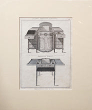Load image into Gallery viewer, A Ladys Dressing Commode &amp; Dressing Table by T Sheraton - Antique Copper Engraving 1793
