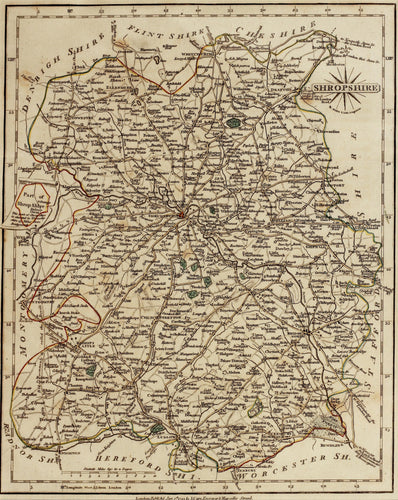 Shropshire - Antique Map by John Cary 1793